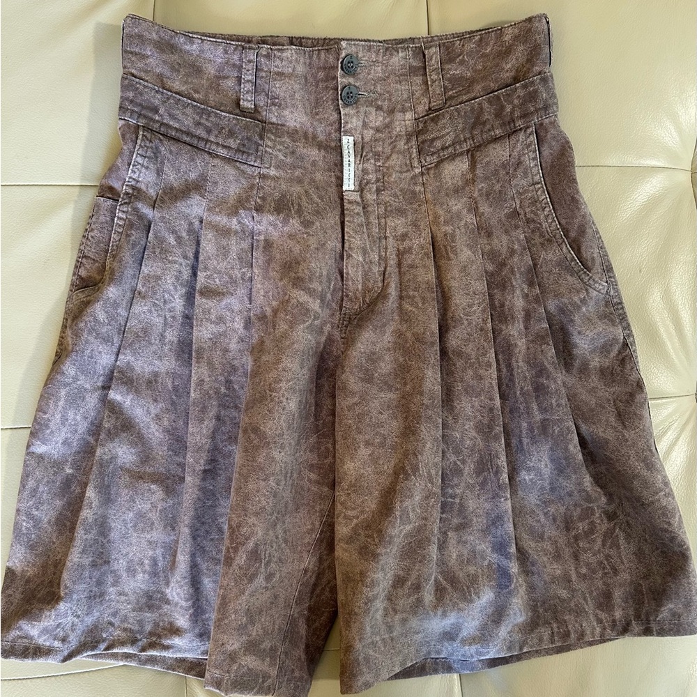 Z Cavaricci Pleated High waisted Parachute Shorts
